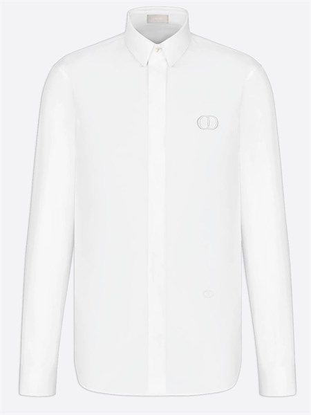  Sơ Mi Dior Trắng Dài Tay Logo Cd To 013C501C1581 002 