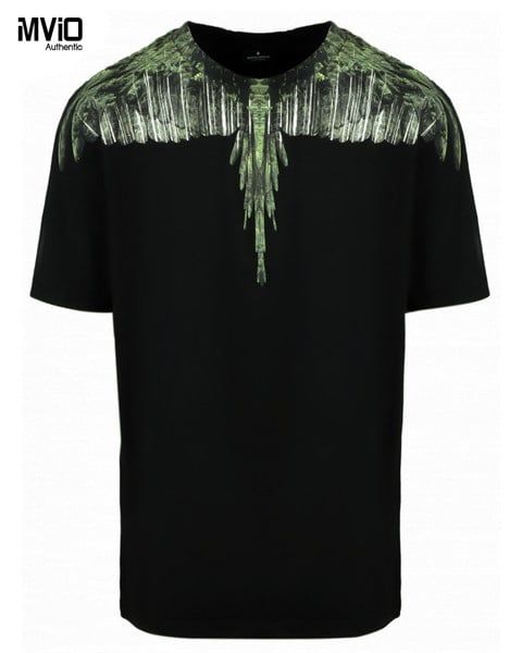 Phông Marcelo Burlon Đen Cánh Màu 03 Cmaa018R20Jer00191055 