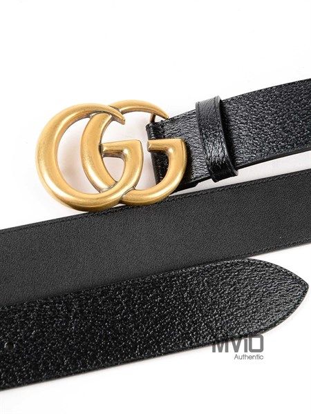  Belt Gucci Đen Marmont 406831 Dj20T Da Sần 
