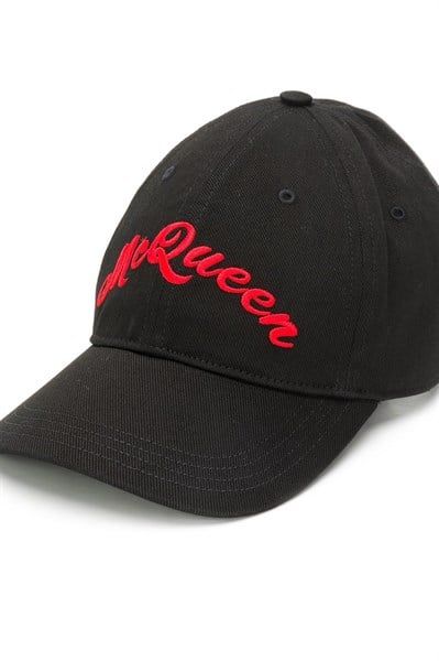  Mũ Alexander Mcqueen Đen Chữ Đỏ 576534 4105Q 