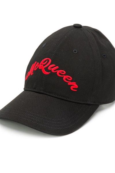  Mũ Alexander Mcqueen Đen Chữ Đỏ 576534 4105Q 