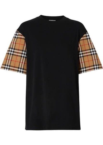  Phông Burberry Đen Check Tay Vintage 8014895 