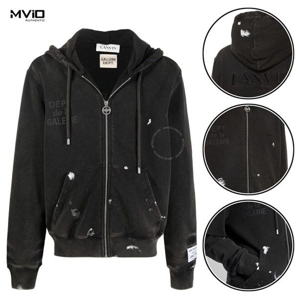  Khoác Mũ Lanvin Đen Vẩy Sơn Rw-Hog006 J008 P22 