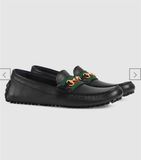  Moca Gucci Đen Vạt Cờ Xích Vàng 2021 