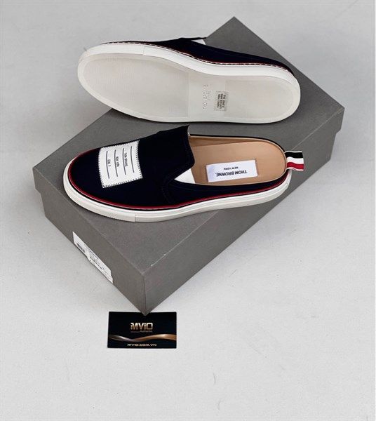  Slip On Thom Browne Navy Đạp Gót MFL025B 00249 282 