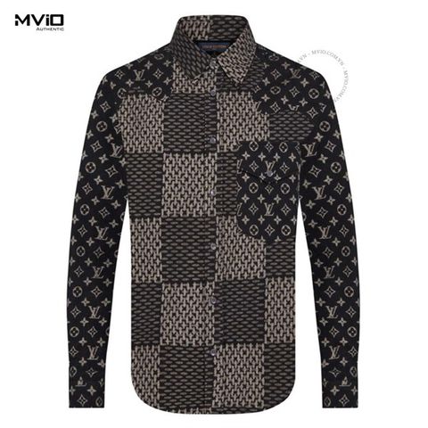  Sơ Mi Louis Vuitton Dài Tay Nigo Monogram 