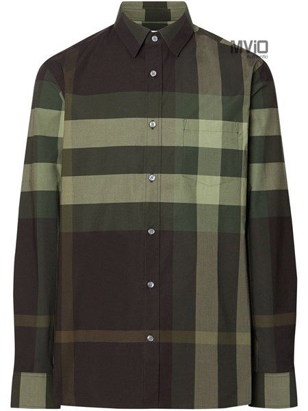  Sơ Mi Burberry Dài Tay Xanh Lá 8011386 