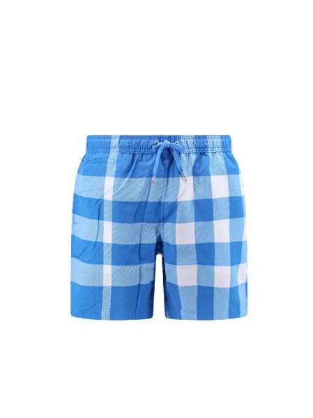 Short Burberry Xanh Nhạt Kẻ Trắng 8066242