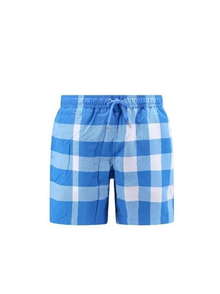  Short Burberry Xanh Nhạt Kẻ Trắng 8066242 