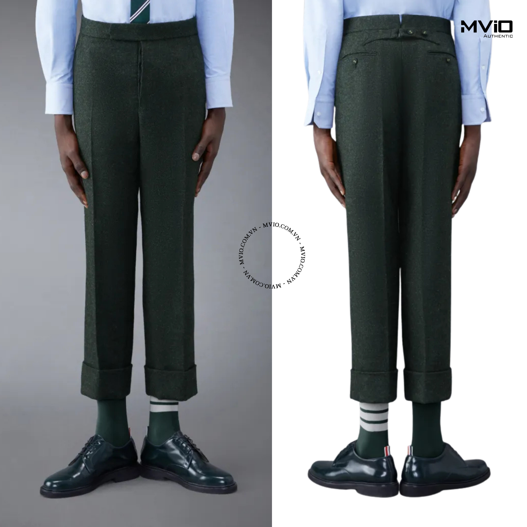  Quần Vải Thom Browne Dạ Green MTC001A03793 350 