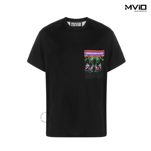  Phông Versace Couture Đen Chữ Túi Xanh Tím 74GAGHRG 