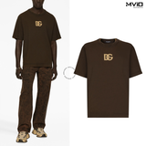  Phông Dolce Gabbana Nâu Logo DG Vàng G8PN9TG7JJ8 M1512 