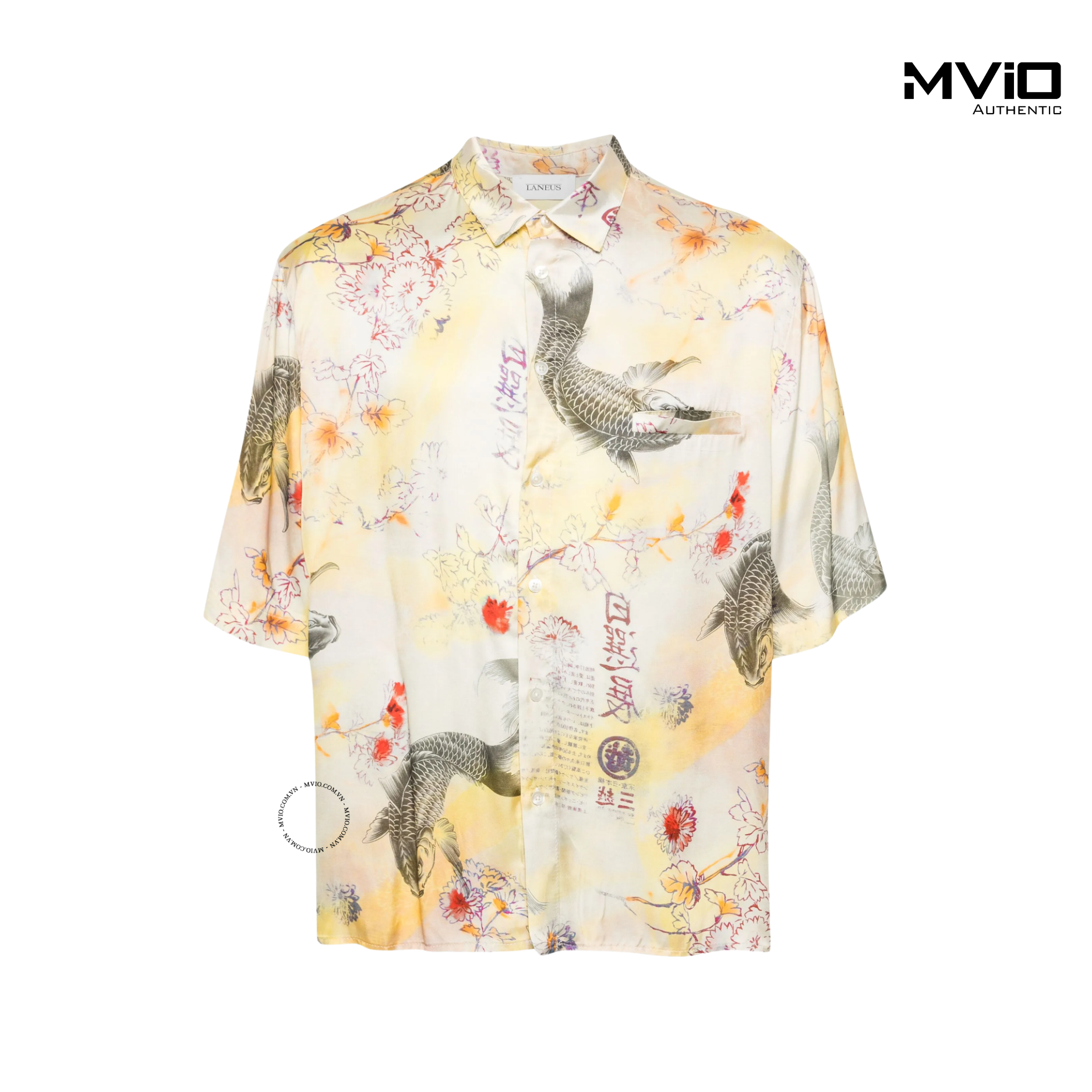  Sơ Mi Lụa Cộc Tay Laneus Hoạ Tiết S4LAMASI121 020 46 