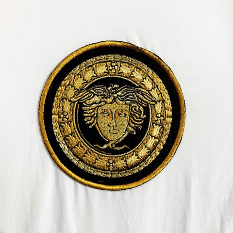  Sơ Mi Versace Trắng Logo Medusa Thêu 702652305298 