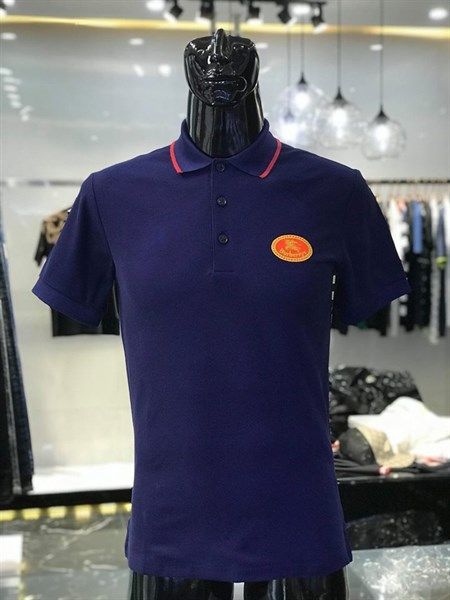  Polo Burberry Navy Ss2019 Kẻ Đỏ 