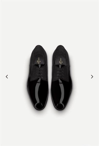  Loafer Louis Vuitton Đen Da Bóng Kẻ Caro Mt0116 