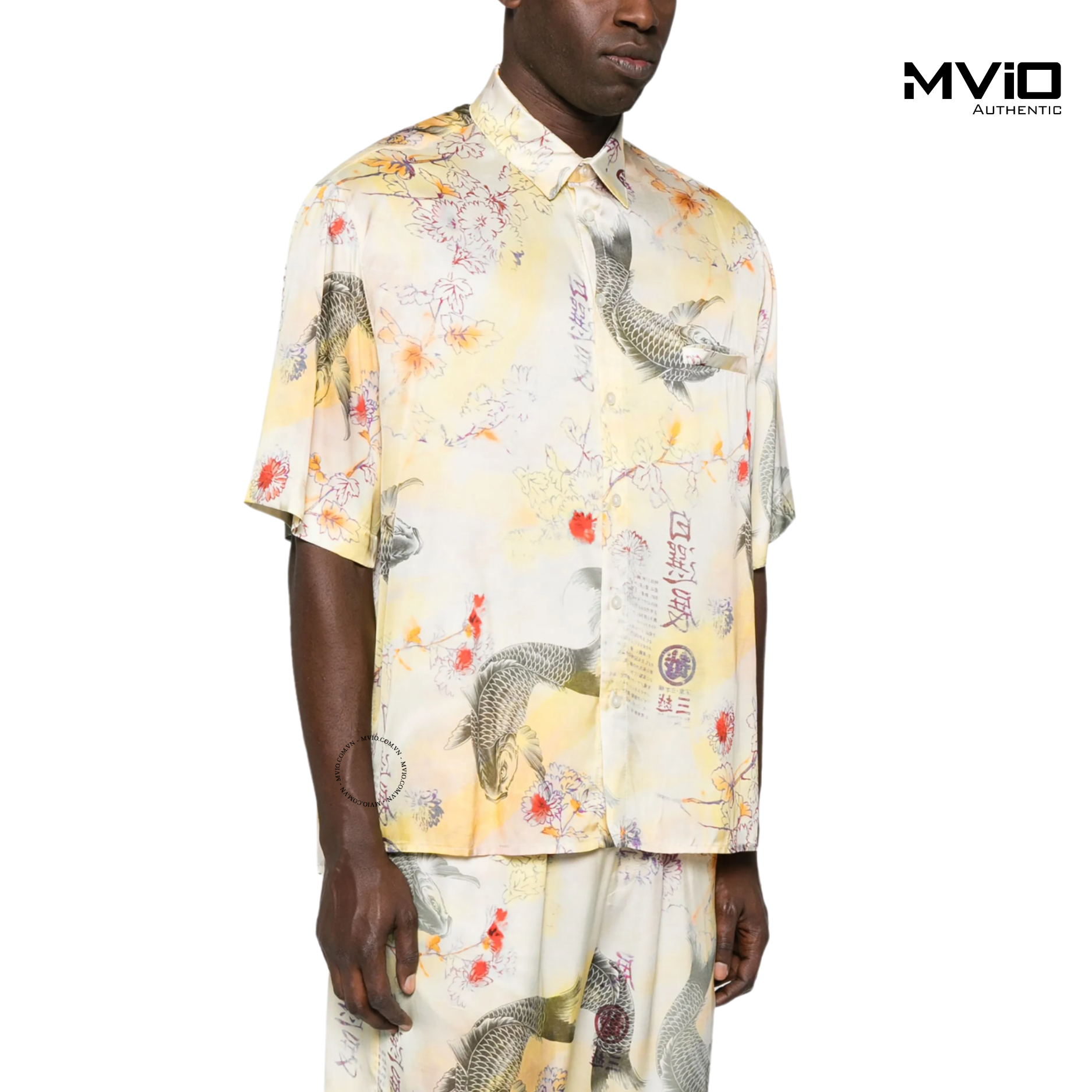  Sơ Mi Lụa Cộc Tay Laneus Hoạ Tiết S4LAMASI121 020 46 