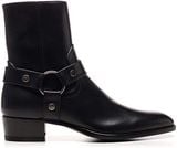  Boots Saint Laurent Đen Da Trơn 