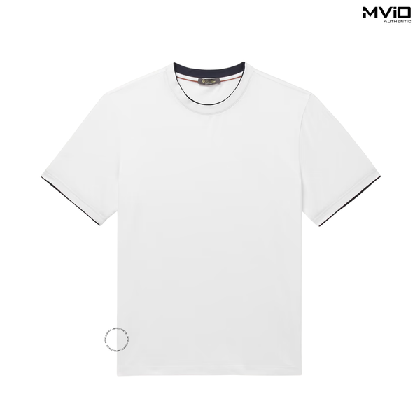  Phông Loro Piana Trắng Viền Cổ & Tay Đen FAM8891 1005 