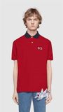  Polo Gucci Đỏ Cổ Đen Thêu Ngực 574086 Xja6C 