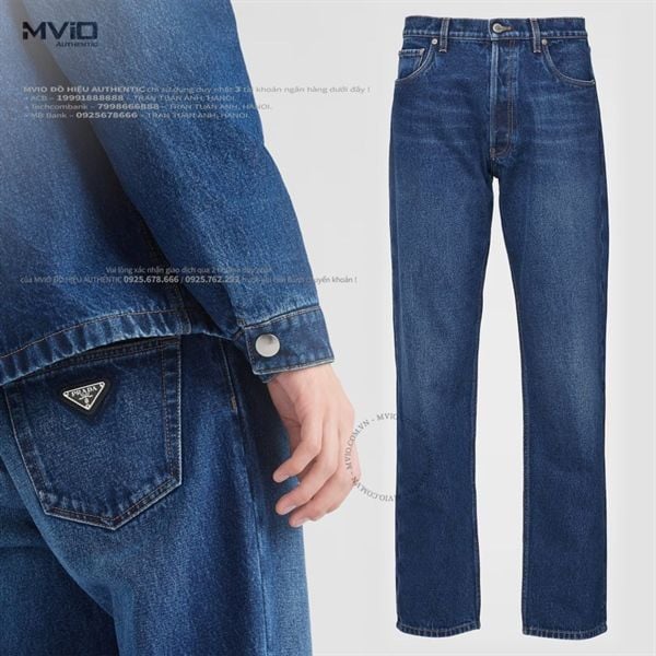  Jean Prada Xanh Đậm Tag Túi Sau GEP358_13HO_F0008_S_231 