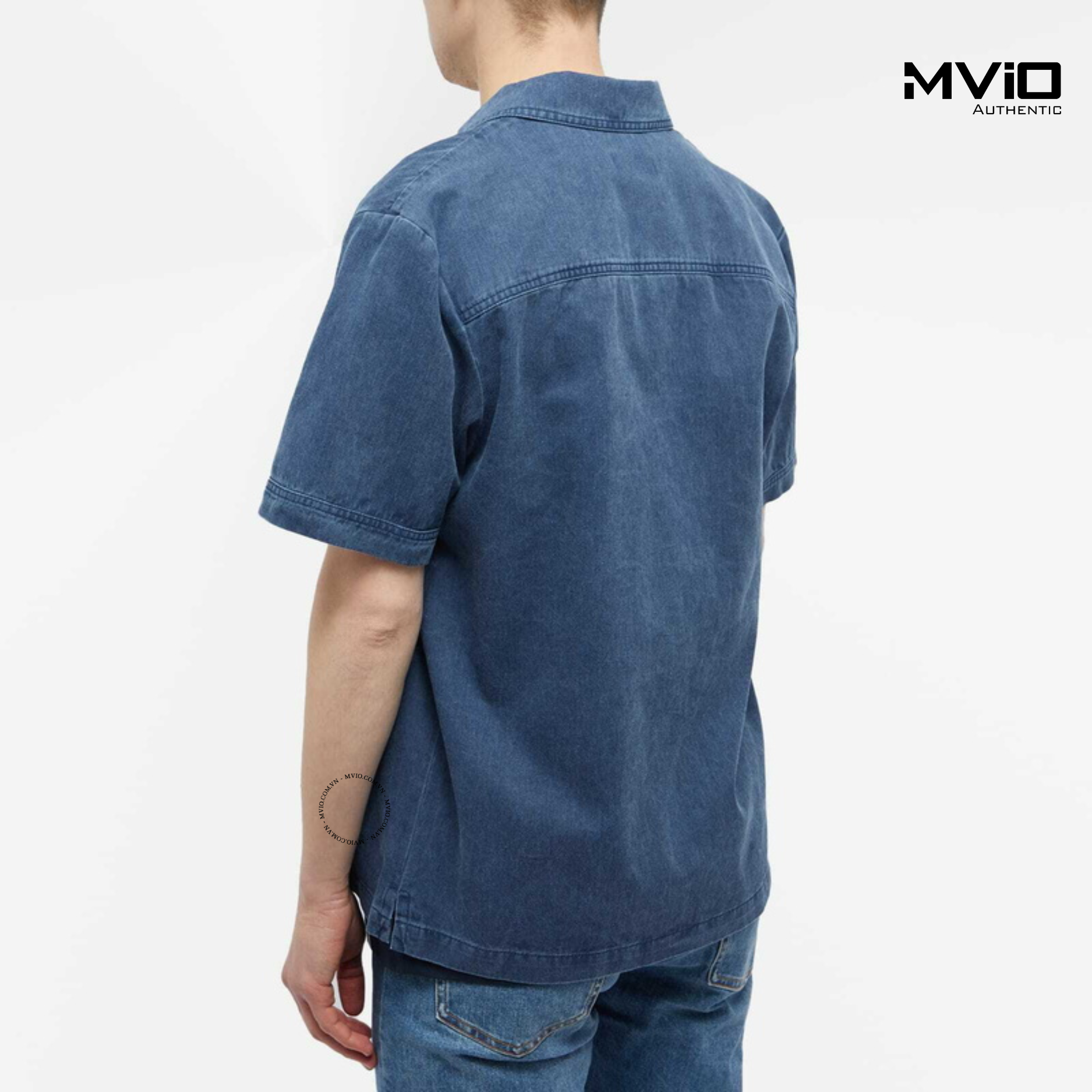  Sơ Mi A.P.C Uomo camicie Xanh Cộc Tay COGEBH12572 