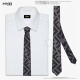  Caravat Fendi Đen Vân FF Xám FXC023 AH8F F0UY7 