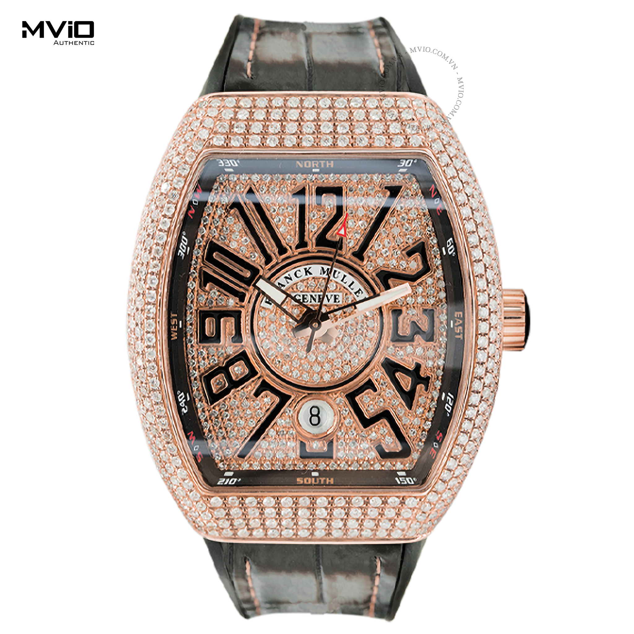 Đồng Hồ Franck Muller Vanguard Rose Gold Full Diamonds