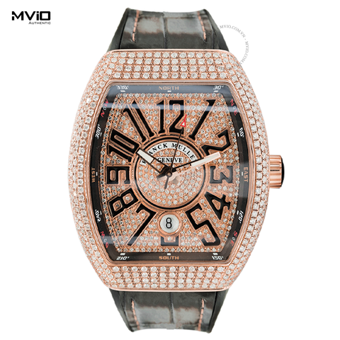  Đồng Hồ Franck Muller Vanguard Rose Gold Full Diamonds 