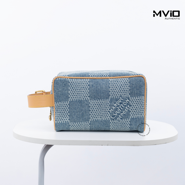  Túi Louis Vuitton Locker Dopp Kit Xanh Denim N40753 