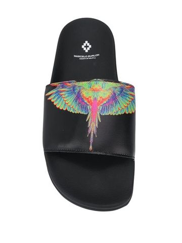  Dép Marcelo Burlon Print Slides Flat Wings 