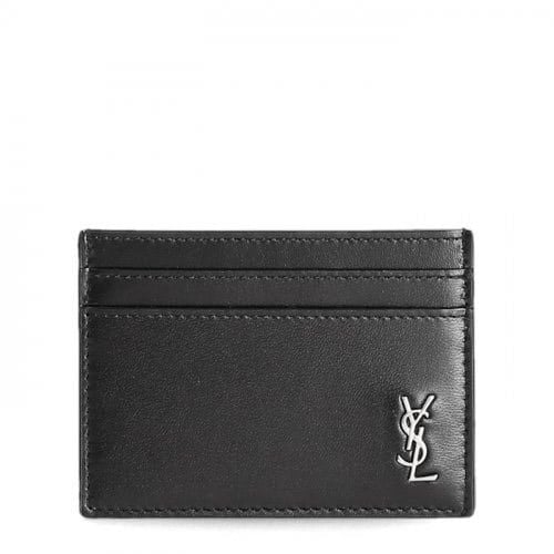  Holder Card Saint Laurent Đen Logo 607603 
