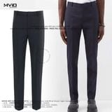  Quần Vải Alexander Mcqueen Xanh Navy Wool Mo Hair MHO 624301 QR042 