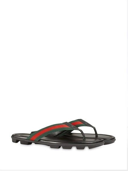  Dép Gucci Đen Vạt Cờ Kẹp Ngón 429362 