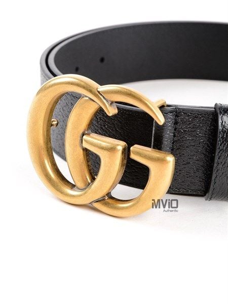  Belt Gucci Đen Marmont 406831 Dj20T Da Sần 
