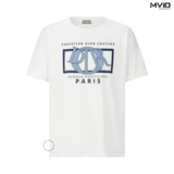  Phông Dior Trắng Chữ Xanh Paris 493J642A0817_C085. 