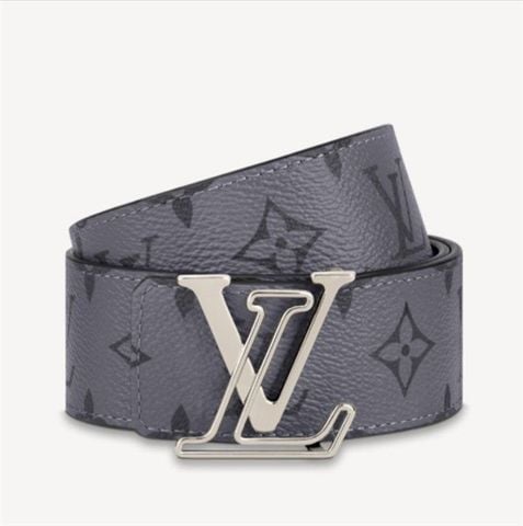  Belt Louis Vuitton Ghi Đen Monogram M0373 