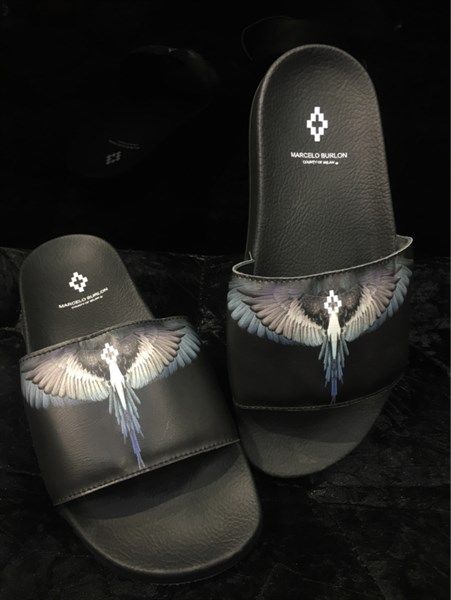  Dép Marcelo Burlon Cánh Xanh 