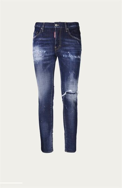  Jean Dsquared2 Skater Xanh Vẩy Sơn Rách Gối S74Lb0835 