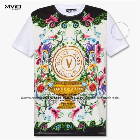  Phông Versace Couture Trắng Hoạ Tiết Màu 74GAGHSG 