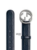  Belt Gucci Đen/Trắng Vân Chìm 411924 