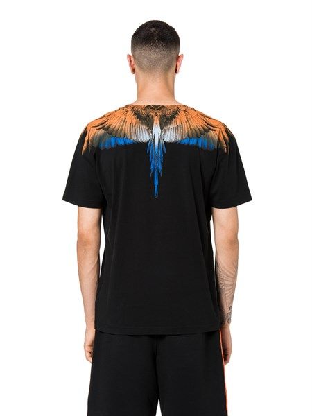  Phông Marcelo Burlon Đen Cánh Cam Xanh 