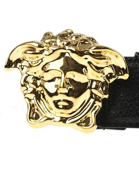  Belt Versaca Palazzo With Medusa Buckle Black Dcu4140 Dgovv D410H 