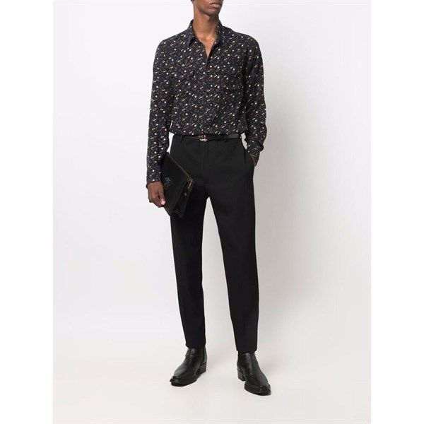  Sơ Mi Saint Laurent Đen Hoạ Tiết Sao Màu 597059 Y01F1 