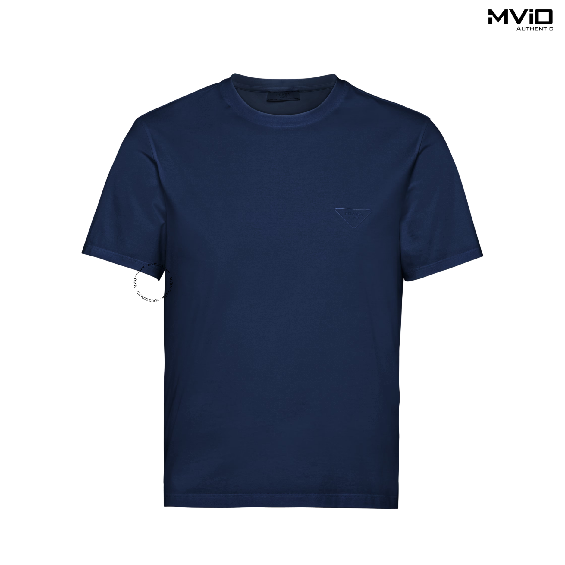  Phông Prada Navy Tag Ngực Chìm UJN712S2111YDP F0124 