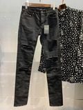  Jean Saint Laurent Đen Rách Gối 450008 