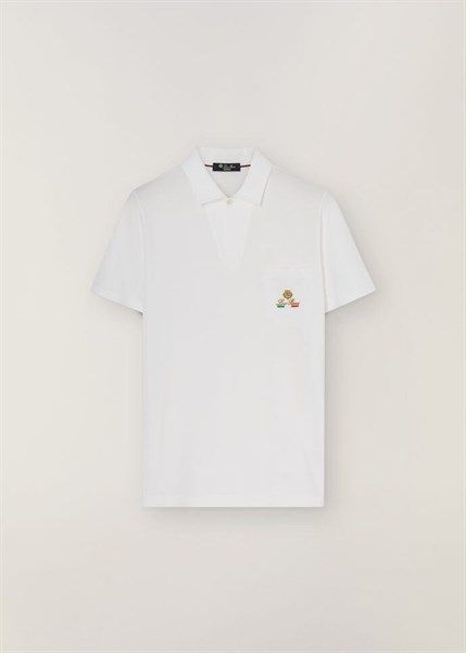  Polo Loro Piana Trắng Chữ Túi A20B0225pp2170 