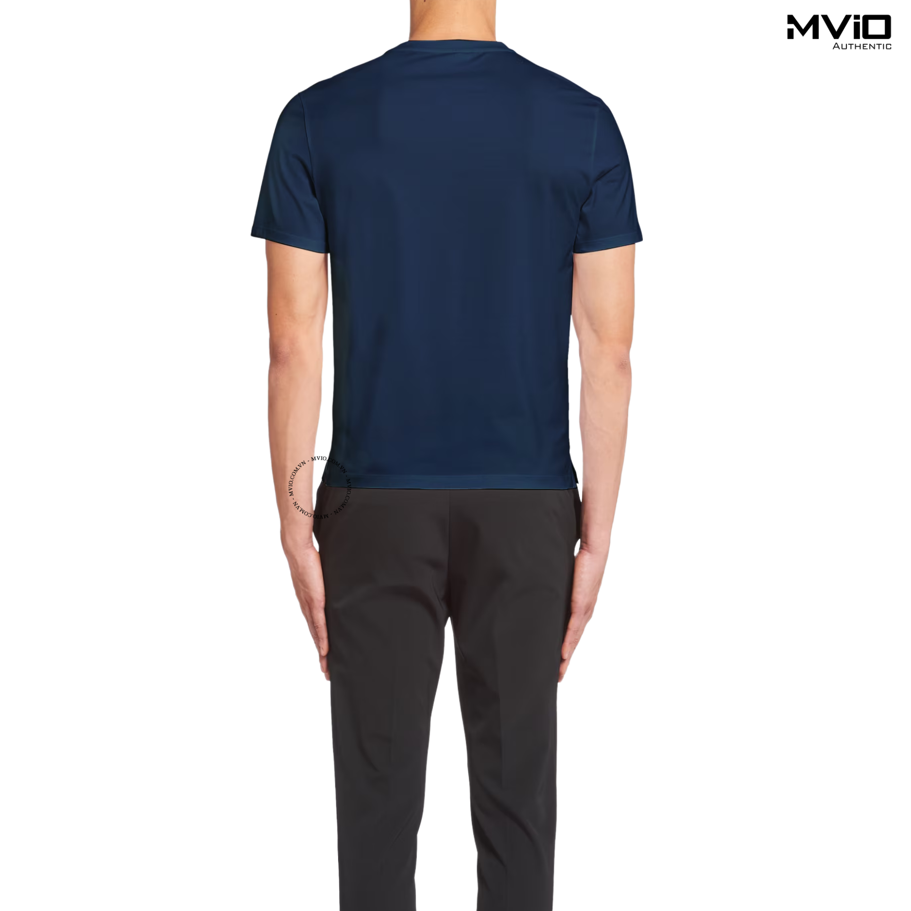  Phông Prada Navy Tag Ngực Chìm UJN712S2111YDP F0124 