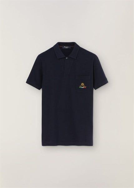  Polo Loro Piana Navy Chữ Túi A02BO22S002171 