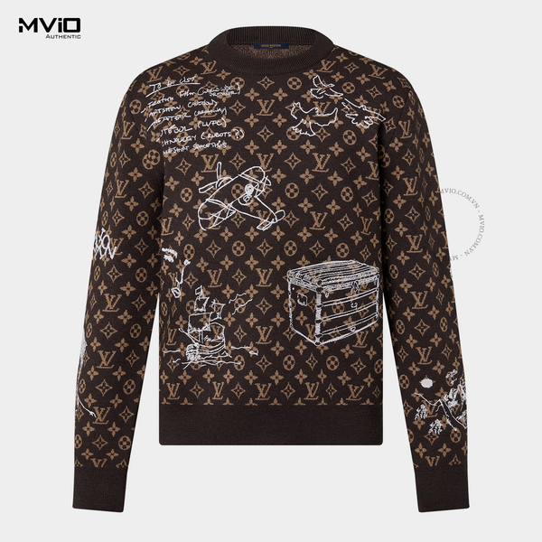  Len Louis Vuitton Nâu Vân Monogram Trắng 1ABYYW 